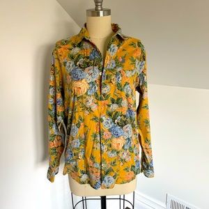 Supreme men’s floral button down shirt - medium